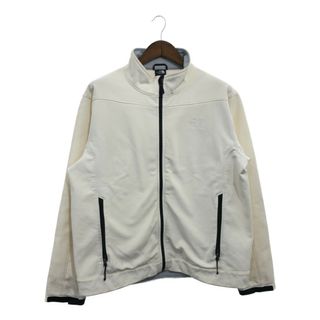 ザノースフェイス(THE NORTH FACE)の【B品】 THE NORTH FACE ノースフェイス ソフトシェルジャケット アウトドア ホワイト (メンズ L) 中古 古着 Q0788(その他)