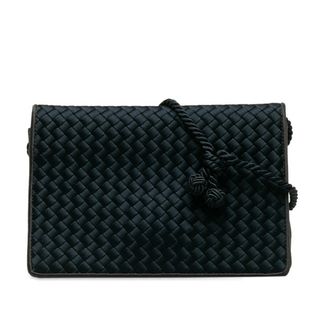 ボッテガヴェネタ(Bottega Veneta)の美品 ボッテガヴェネタ イントレチャート 斜め掛け ショルダーバッグ サテン レディース BOTTEGAVENETA 【214-42865】(ショルダーバッグ)