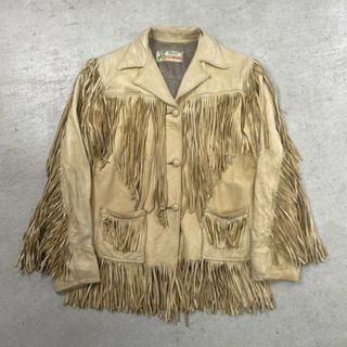 50年代 TREGO'S WESTWEAR レザーフリンジジャケット レザージャケット レディースS-M相当(ブルゾン)