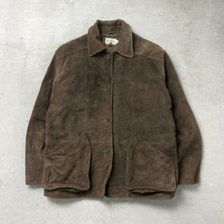 ジェイクルー(J.Crew)の90年代 J.CREW ジェイクルー スエードレザージャケット レザーハーフコート キルティングライナー レディースM メンズ(その他)