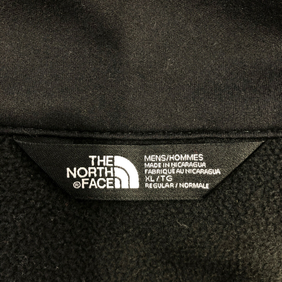 THE NORTH FACE(ザノースフェイス)のTHE NORTH FACE ノースフェイス 企業ロゴ ソフトシェルジャケット アウトドア ブラック (メンズ XL) 中古 古着 Q1282 メンズのジャケット/アウター(その他)の商品写真