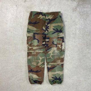 90年代 U.S.ARMY 米軍実品 ウッドランドカモ BDU 6ポケット カーゴパンツ MEDIUM SHORT メンズW33相当(戦闘服)