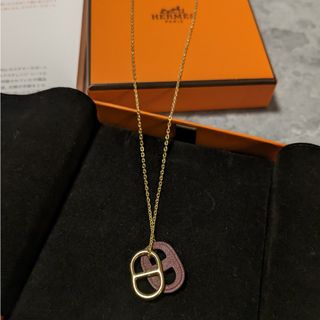 エルメス(Hermes)の【値下げ交渉可】エルメス GP×革 シェーヌダンクル オーマイヨン ネックレス(ネックレス)