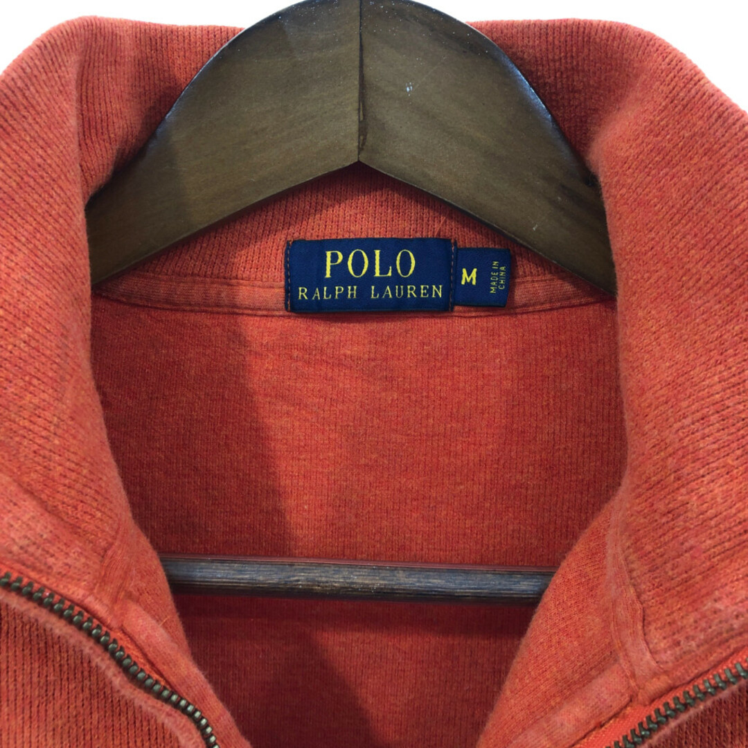 POLO RALPH LAUREN(ポロラルフローレン)のPolo by Ralph Lauren ポロ ラルフローレン セーター ハーフジップ オレンジ (メンズ Ｍ) 中古 古着 Q1311 メンズのトップス(ニット/セーター)の商品写真