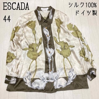 エスカーダ(ESCADA)のエスカーダ　ESCADA ドイツ製　シルク　シャツ　44(シャツ/ブラウス(長袖/七分))