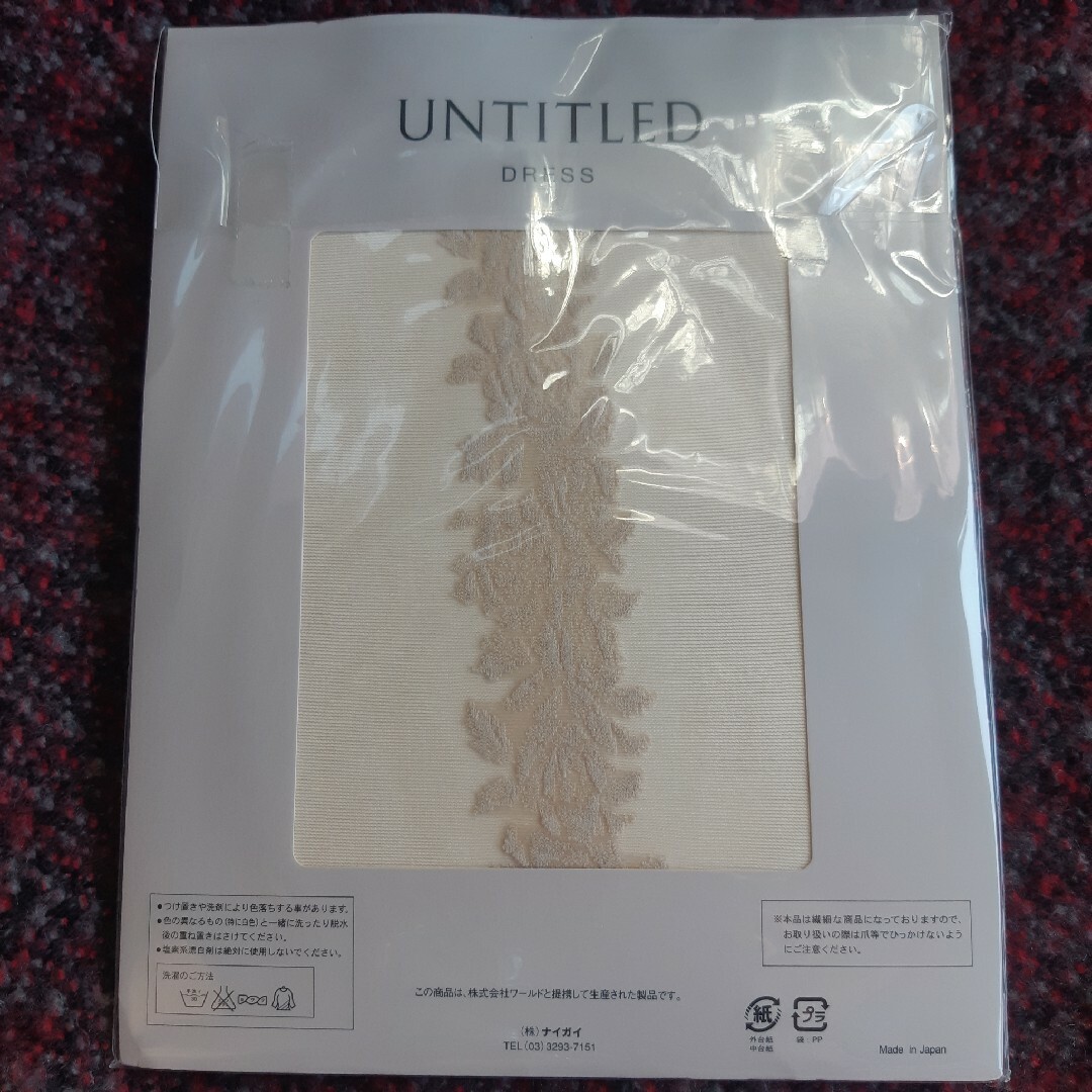 UNTITLED(アンタイトル)のUNTITLED アンタイトル ストッキング ベージュ ゴブランフルール 花柄 レディースのレッグウェア(タイツ/ストッキング)の商品写真