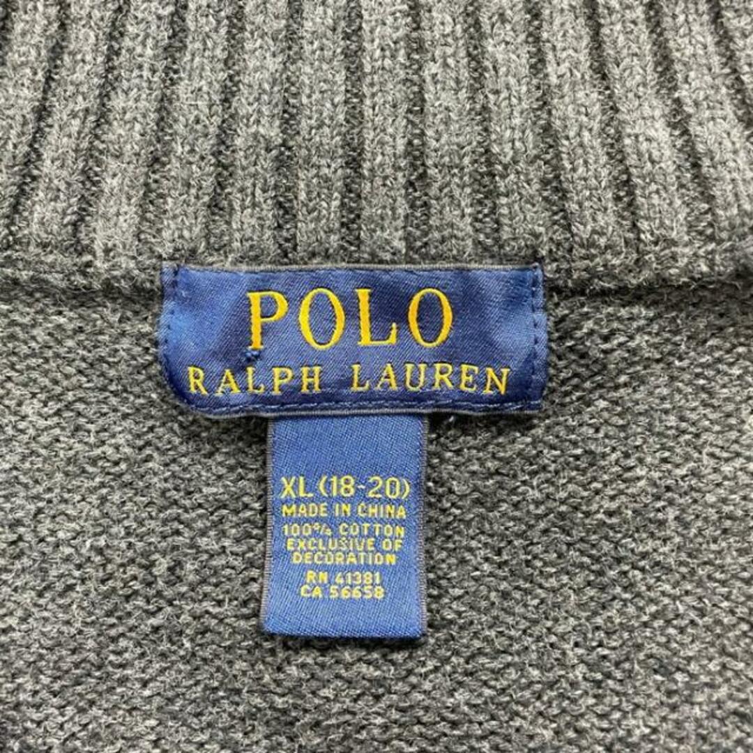 Ralph Lauren(ラルフローレン)のPOLO RALPH LAUREN SPORT ラルフローレン フルジップ コットンニットセータードライバーズニット レディースM相当 メンズ レディースのトップス(ニット/セーター)の商品写真