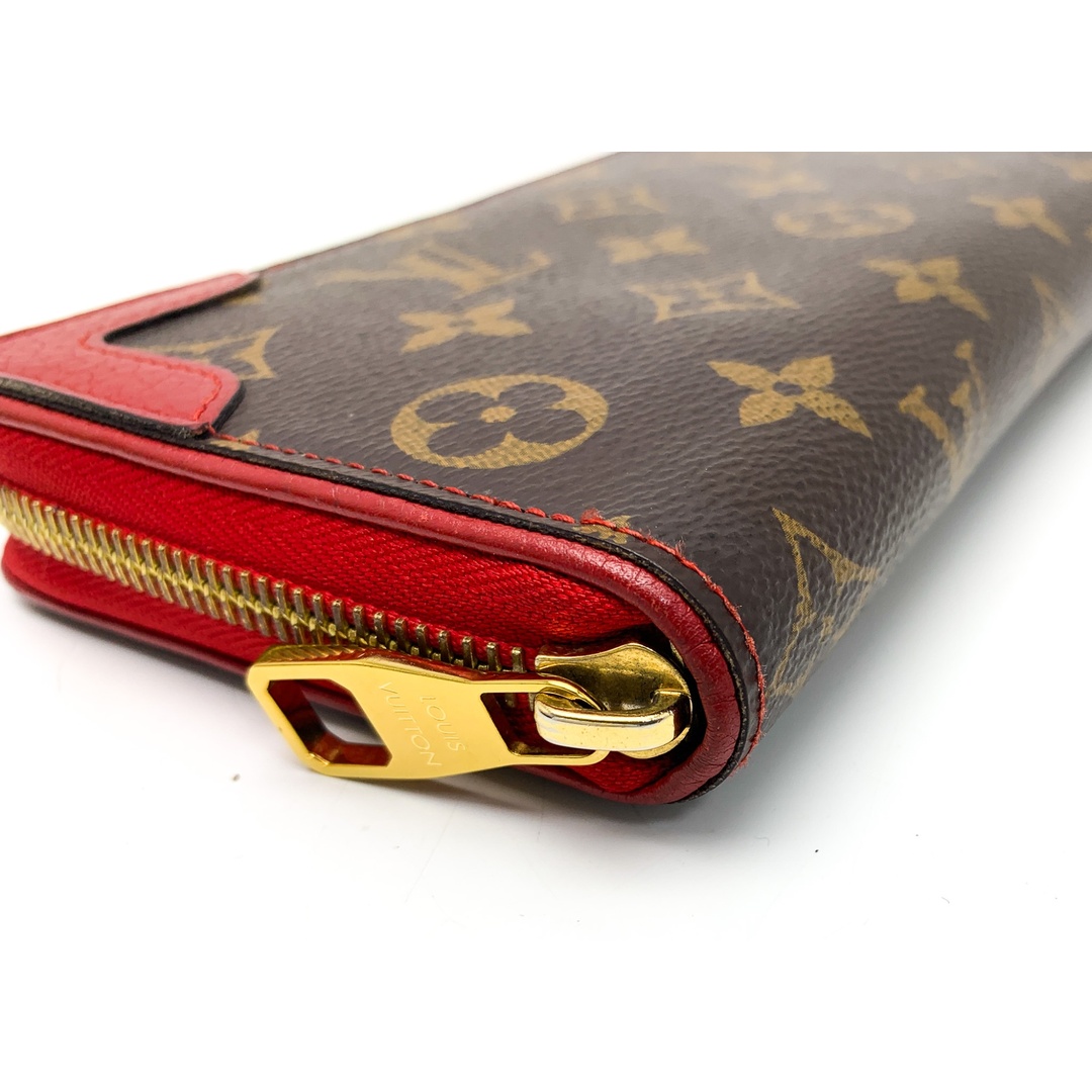 LOUIS VUITTON(ルイヴィトン)のLOUIS VUITTON ルイヴィトン モノグラム レッド 赤 レティーロ ジッピーウォレット M61854 長財布 サイフ ブランド レディースのファッション小物(財布)の商品写真