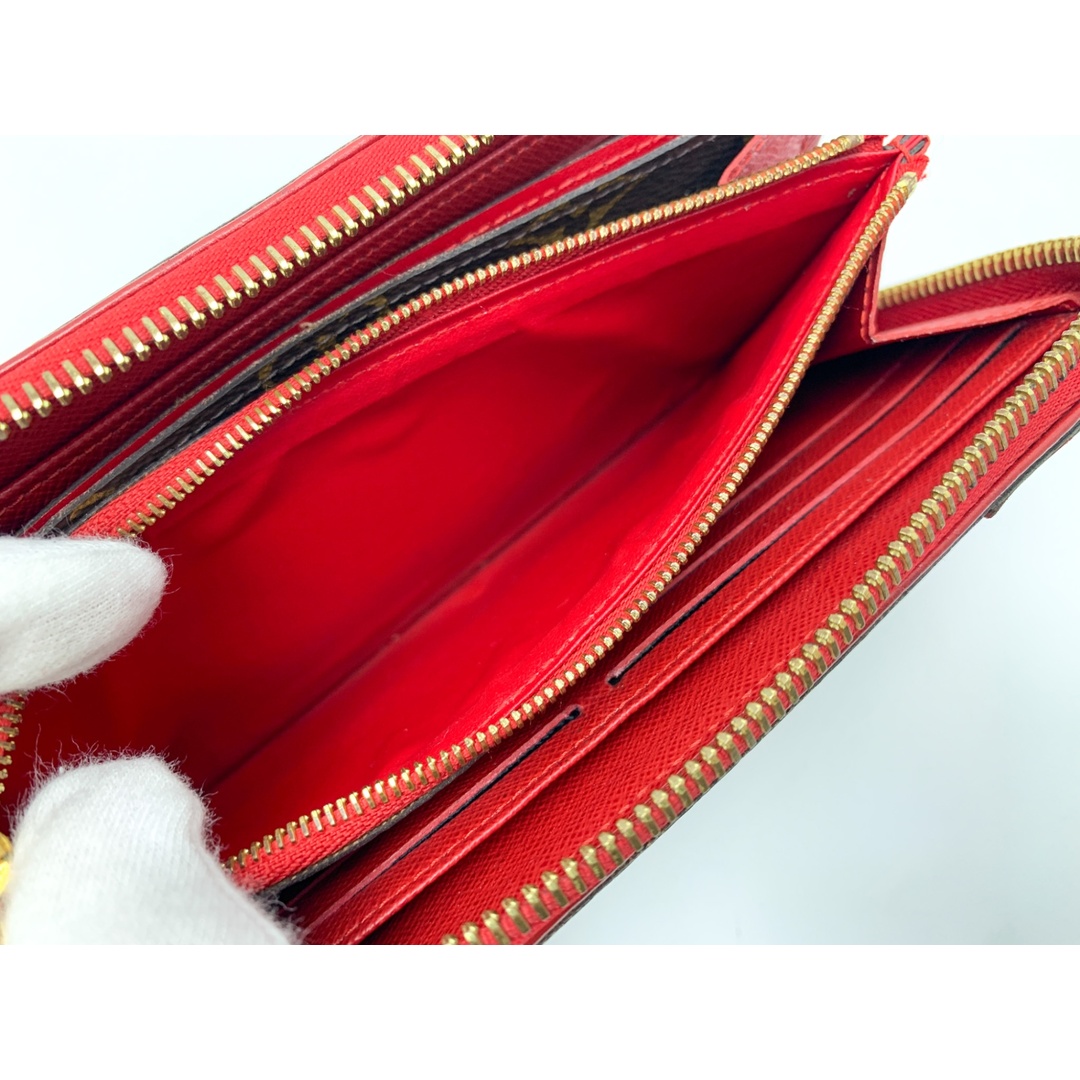 LOUIS VUITTON(ルイヴィトン)のLOUIS VUITTON ルイヴィトン モノグラム レッド 赤 レティーロ ジッピーウォレット M61854 長財布 サイフ ブランド レディースのファッション小物(財布)の商品写真