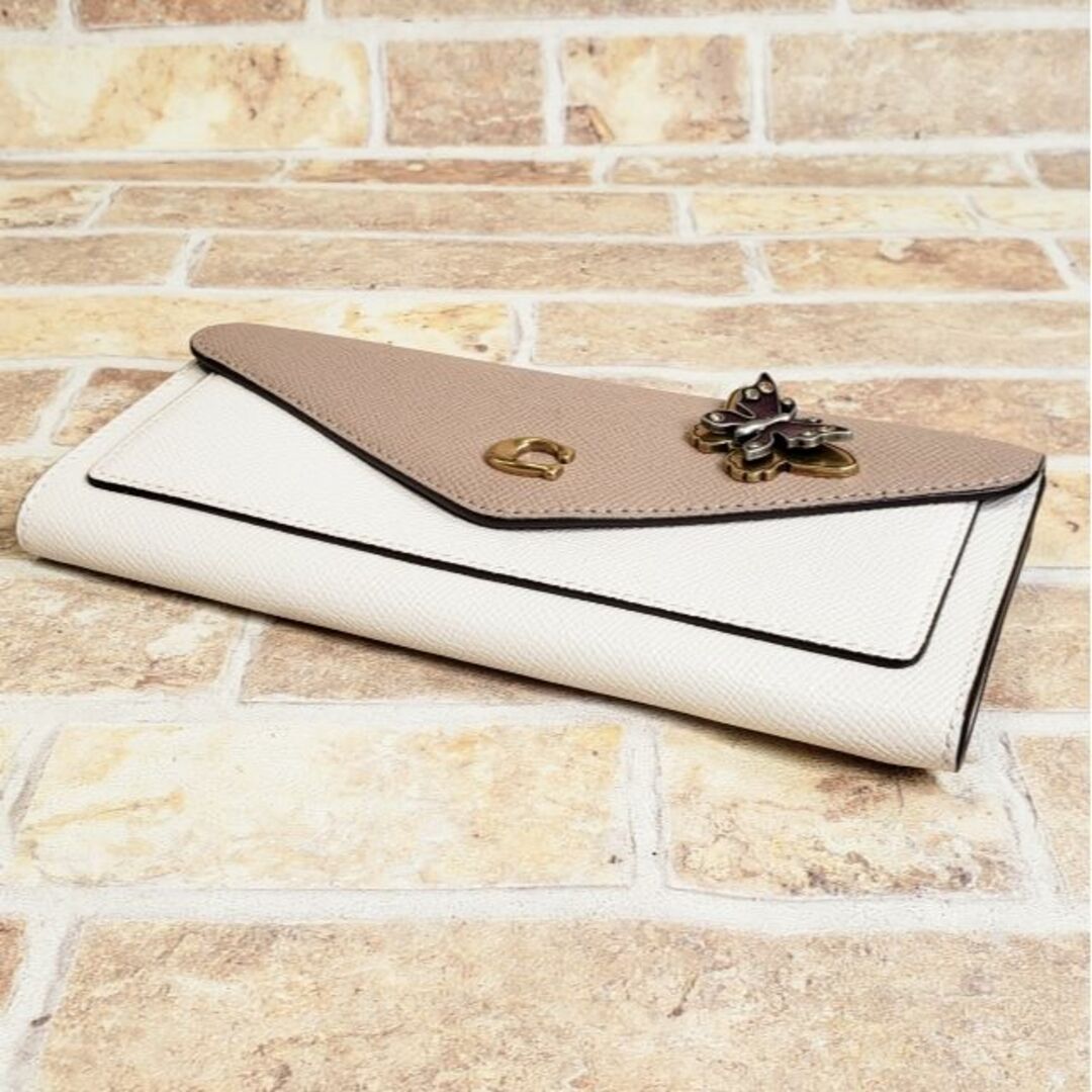 COACH - コーチ ☆ バタフライデザイン レザー フラップ 長財布 COACH - コーチ ☆ バタフライデザイン レザー フラップ 長財布