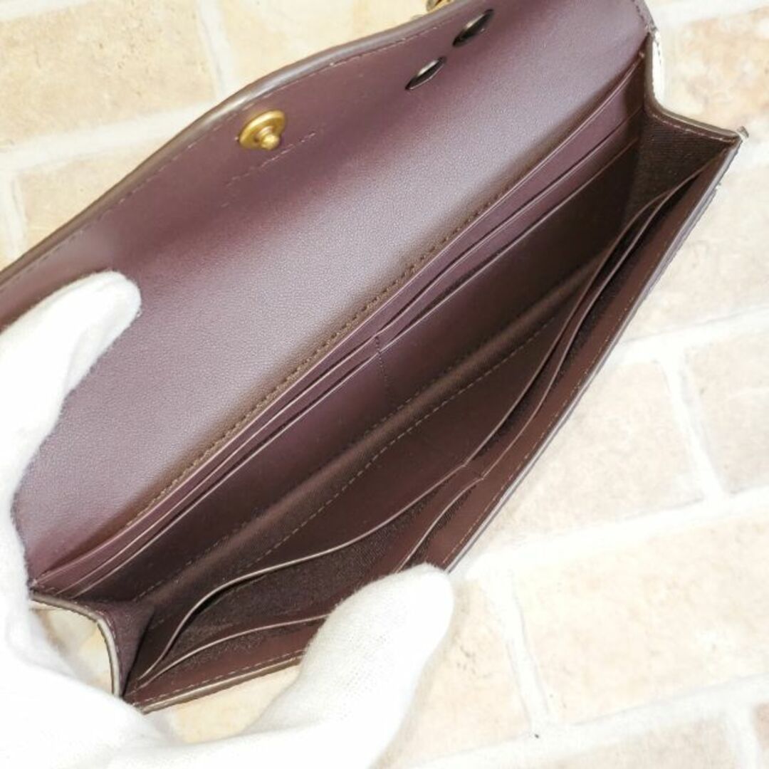 COACH - コーチ ☆ バタフライデザイン レザー フラップ 長財布 COACH - コーチ ☆ バタフライデザイン レザー フラップ 長財布