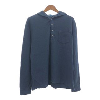 ポロラルフローレン(POLO RALPH LAUREN)のPolo by Ralph Lauren ポロ ラルフローレン ヘンリーネック ポケット パーカー ネイビー (メンズ XL) 中古 古着 Q1371(パーカー)