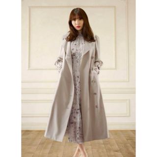 ハーリップトゥ(Her lip to)のherlipto belted dress trench coat taupe(トレンチコート)