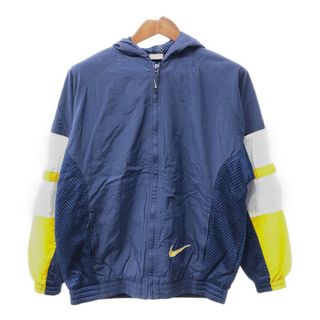 NIKE - 90年代 NIKE ナイキ ウィンドブレーカー ジャケット スポーツ ネイビー (メンズ XL(18-20)) 中古 古着 Q1419