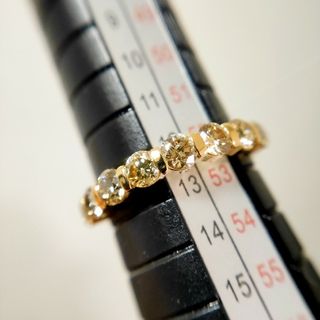 K18 1.00ct ダイヤモンド リング ハーフエタニティ 12号(リング(指輪))