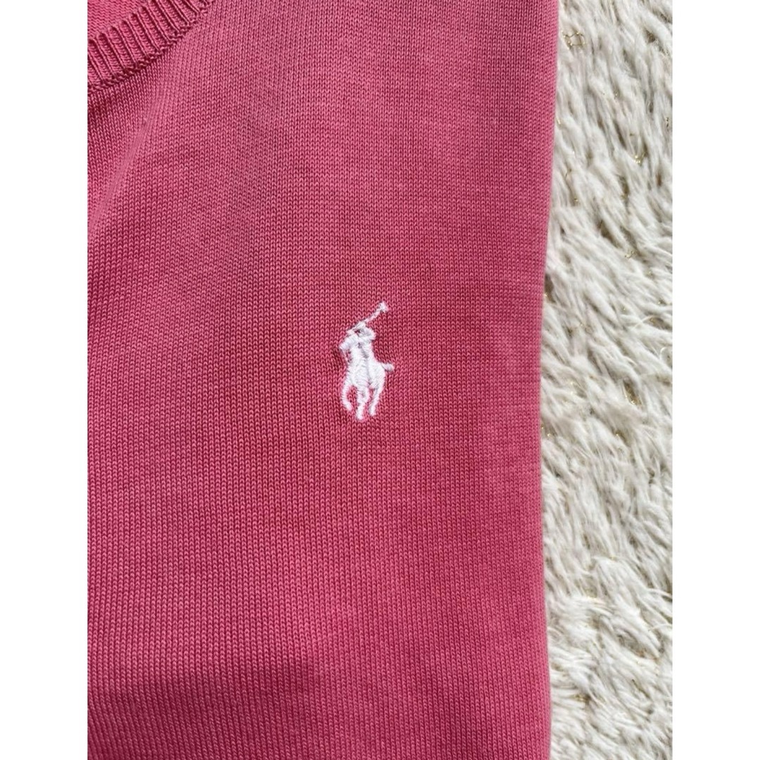 POLO RALPH LAUREN(ポロラルフローレン)の美品　ポロ　ラルフローレン　カーディガン　ニット　ボレロ　ピンク　人気　完売 レディースのトップス(カーディガン)の商品写真