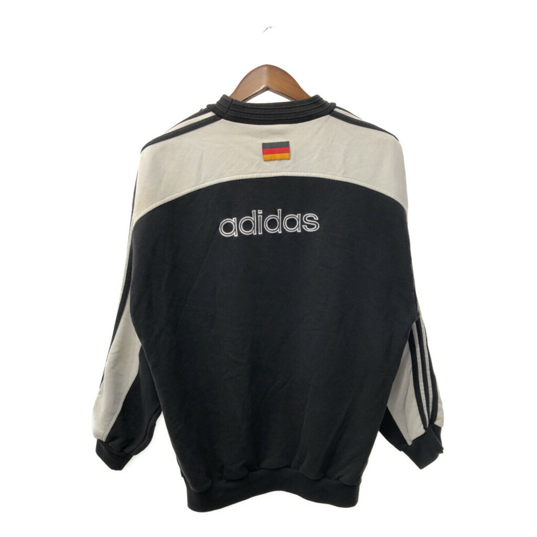 adidas(アディダス)の90年代 adidas アディダス サッカー ドイツ代表 スウェット スポーツ ブラック (メンズ L) 中古 古着 Q1456 メンズのトップス(スウェット)の商品写真