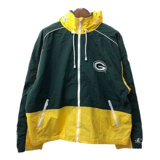 LOGO ATHLETIC ロゴアスレチック NFL グリーンベイ・パッカーズ ナイロンジャケット プロチーム グリーン (メンズ XL) 中古 古着 Q1449(その他)