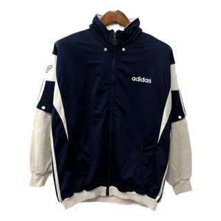 アディダス(adidas)の【B品】 adidas アディダス デタッチャブル スウェット ジャケット スポーツ ネイビー (メンズ S) 中古 古着 Q1459(スウェット)