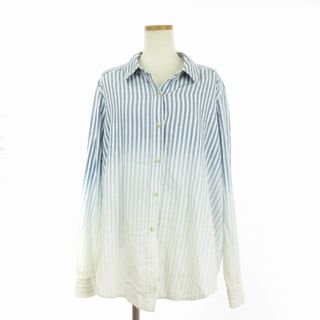 アザー(other)のモッシモ シャツ ブラウス 長袖 グラデーション コットン 水色 XL(シャツ/ブラウス(長袖/七分))