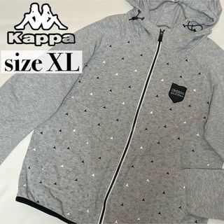 Kappa - Kappa カッパ パーカー ジップアップパーカー 総柄 大きいサイズ XL