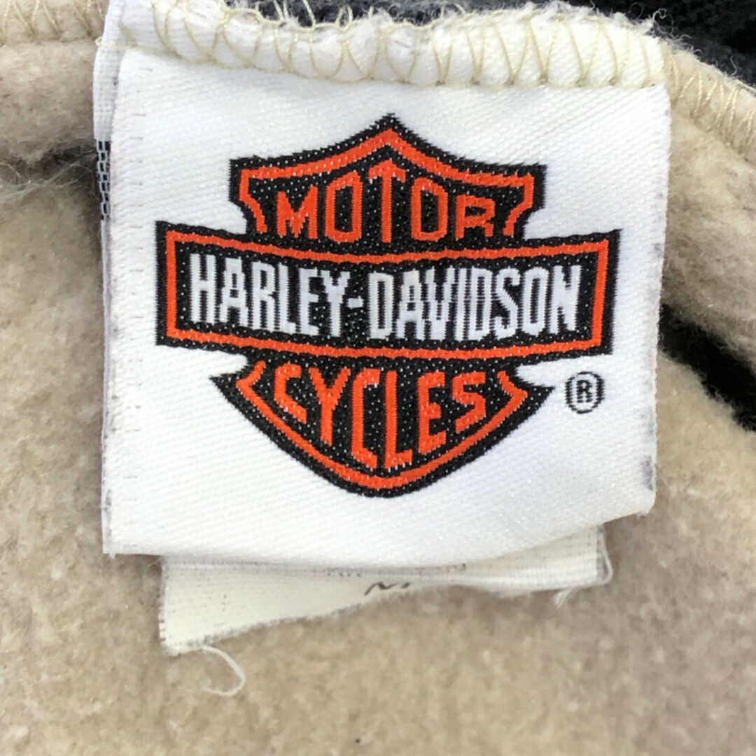 Harley Davidson(ハーレーダビッドソン)のUSA製 HARLEY DAVIDSON ハーレーダビッドソン ロゴ スウェット パーカー バイクウェア アイボリー (メンズ M) 中古 古着 Q1470 メンズのトップス(パーカー)の商品写真