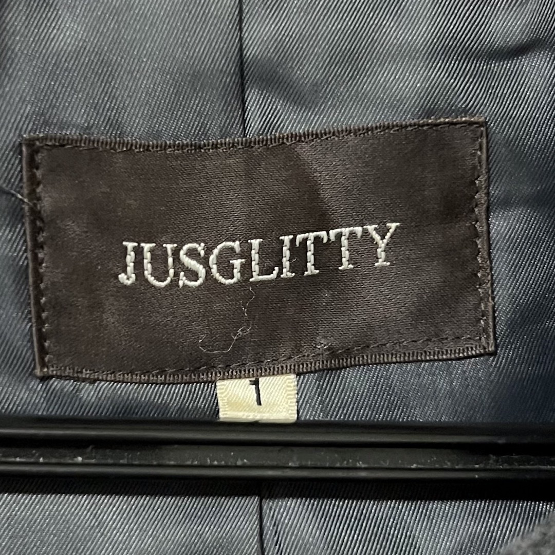 JUSGLITTY(ジャスグリッティー)の【美品】JUSGLITTY ジャスグリッティー　ノーカラーコート　ジャケット　S レディースのジャケット/アウター(ノーカラージャケット)の商品写真