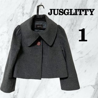 ジャスグリッティー(JUSGLITTY)の【美品】JUSGLITTY ジャスグリッティー　ノーカラーコート　ジャケット　S(ノーカラージャケット)