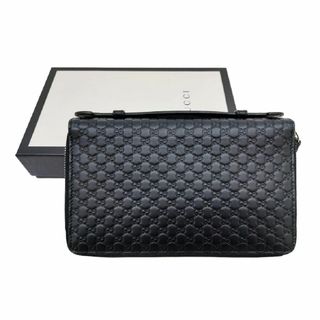 グッチ(Gucci)の未使用品！GUCCI【グッチ】マイクログッチシマ レザー Wジップオーガナイザー(長財布)