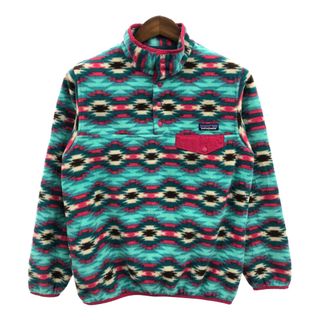 パタゴニア(patagonia)のpatagonia パタゴニア SYNCHILLA シンチラ スナップT フリース ジャケット アウトドア ネイティブ  (レディース M) 中古 古着 Q1485(その他)