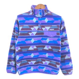 パタゴニア(patagonia)のpatagonia パタゴニア シンチラスナップT フリース ジャケット アウトドア 総柄 マルチカラー (レディース S) 中古 古着 Q1501(その他)