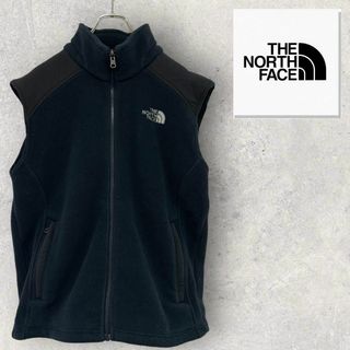 ザノースフェイス(THE NORTH FACE)の【刺繍ロゴ】ノースフェイス　フリース　ベスト　ジレ　メンズM(ダウンベスト)