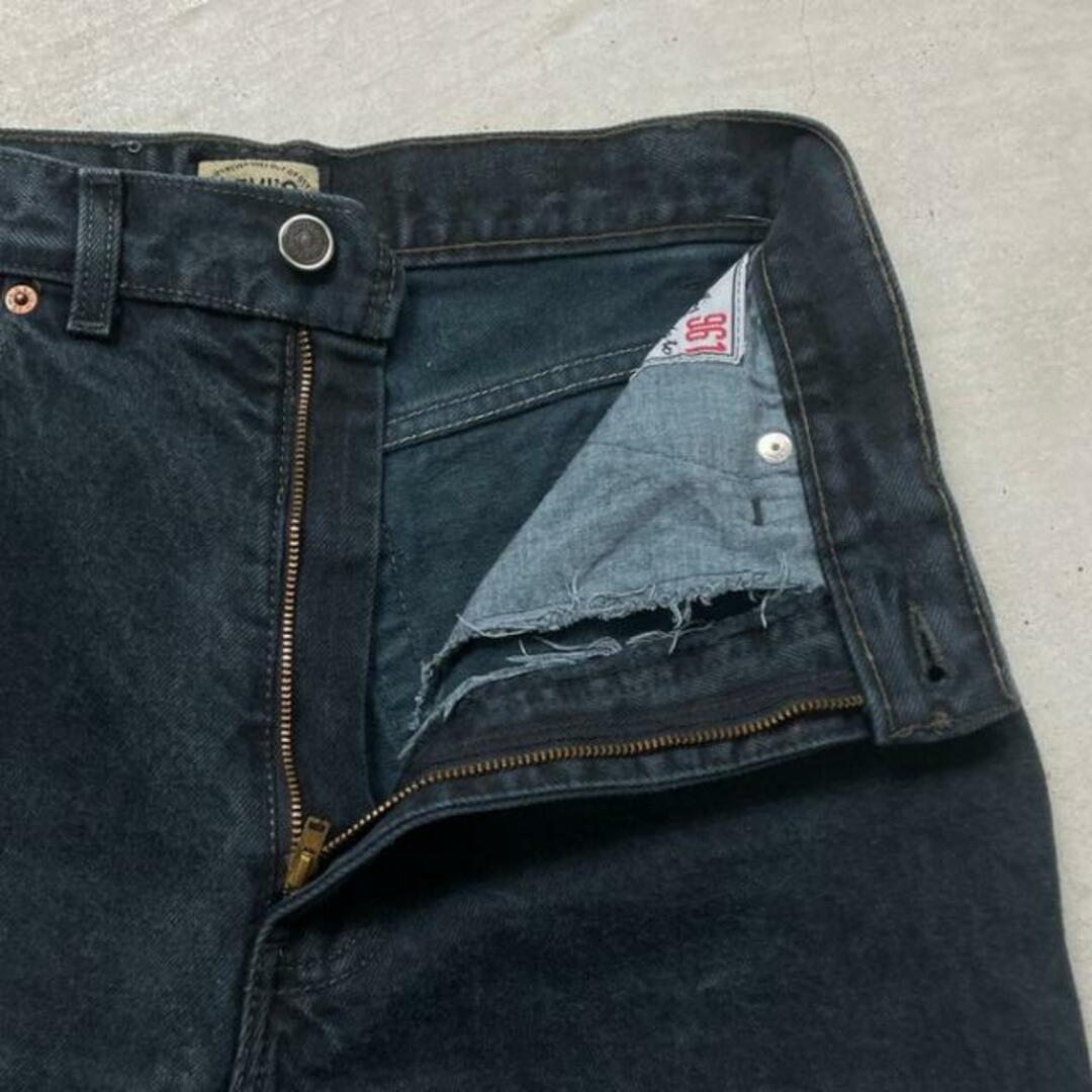 Lee(リー)の90年代 英国製 Levi's ユーロリーバイス 961 ブラックデニムパンツ グレーデニム Silver Tab シルバータブ レディースW27相当 メンズ レディースのパンツ(デニム/ジーンズ)の商品写真