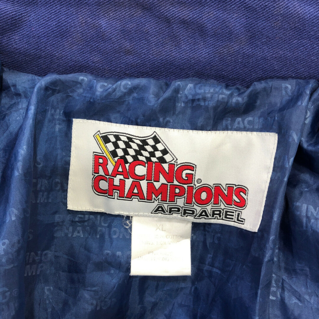 RACING CHAMPIONS コットン レーシングジャケット ジャケット 企業ロゴ マルチカラー (メンズ XL) 中古 古着 Q1804 メンズのジャケット/アウター(その他)の商品写真