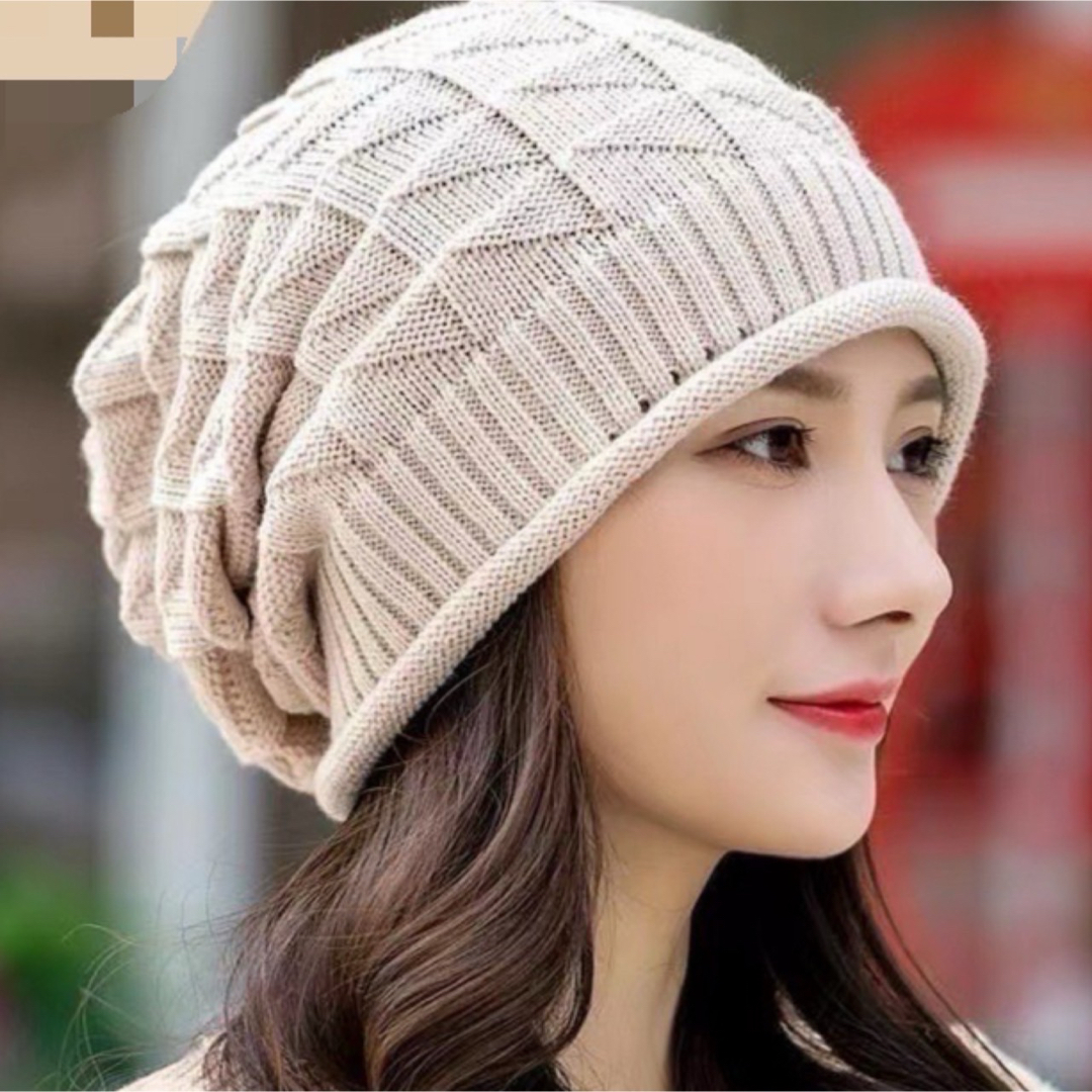 ニット帽 ニットキャップ 帽子 男女兼用 ケア帽子 防寒 医療用帽子 韓国 人気 レディースの帽子(ニット帽/ビーニー)の商品写真