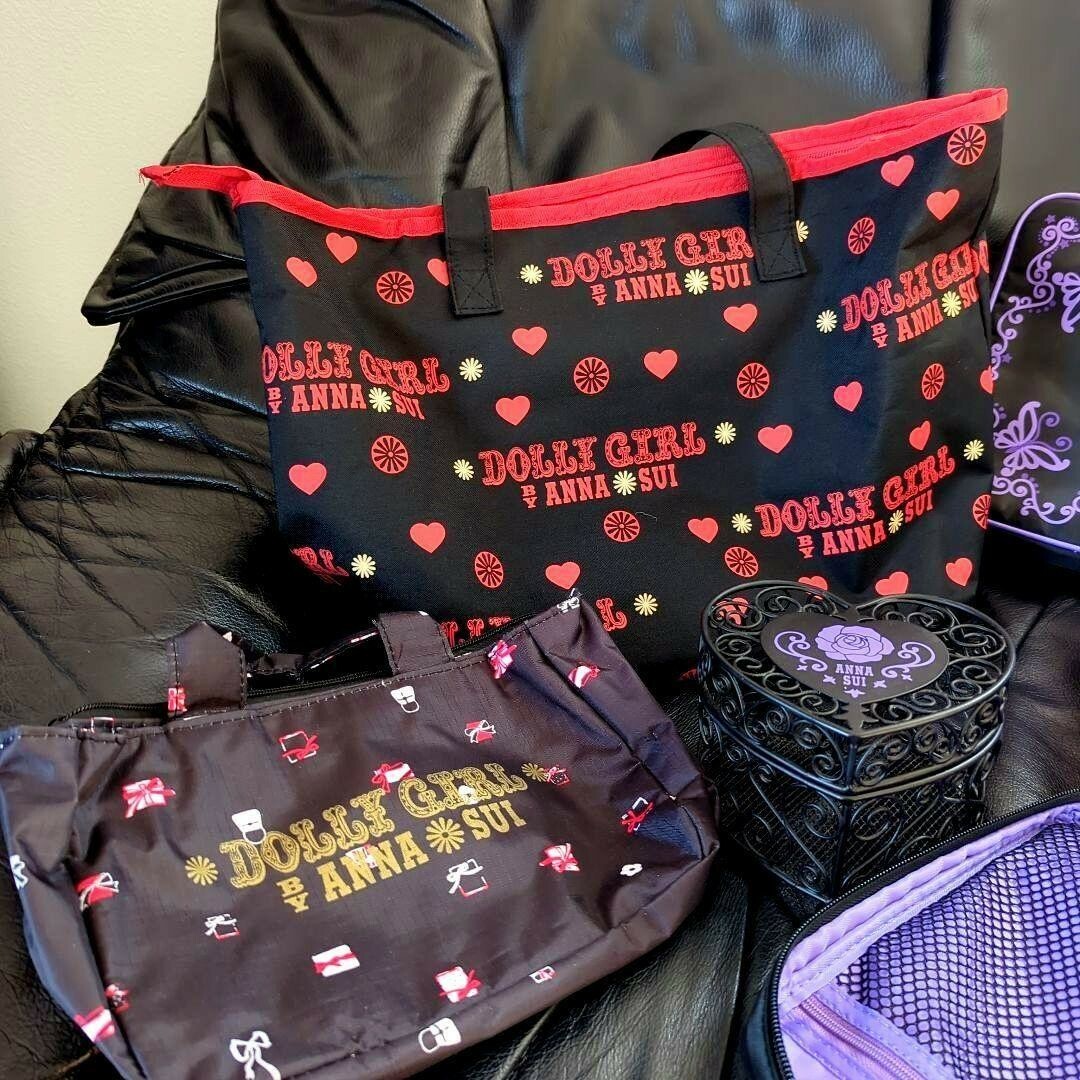 ANNA SUI(アナスイ)のANNA SUI アナスイ バッグインバッグ エコバッグ ワイヤー小物入 ポーチ レディースのバッグ(エコバッグ)の商品写真