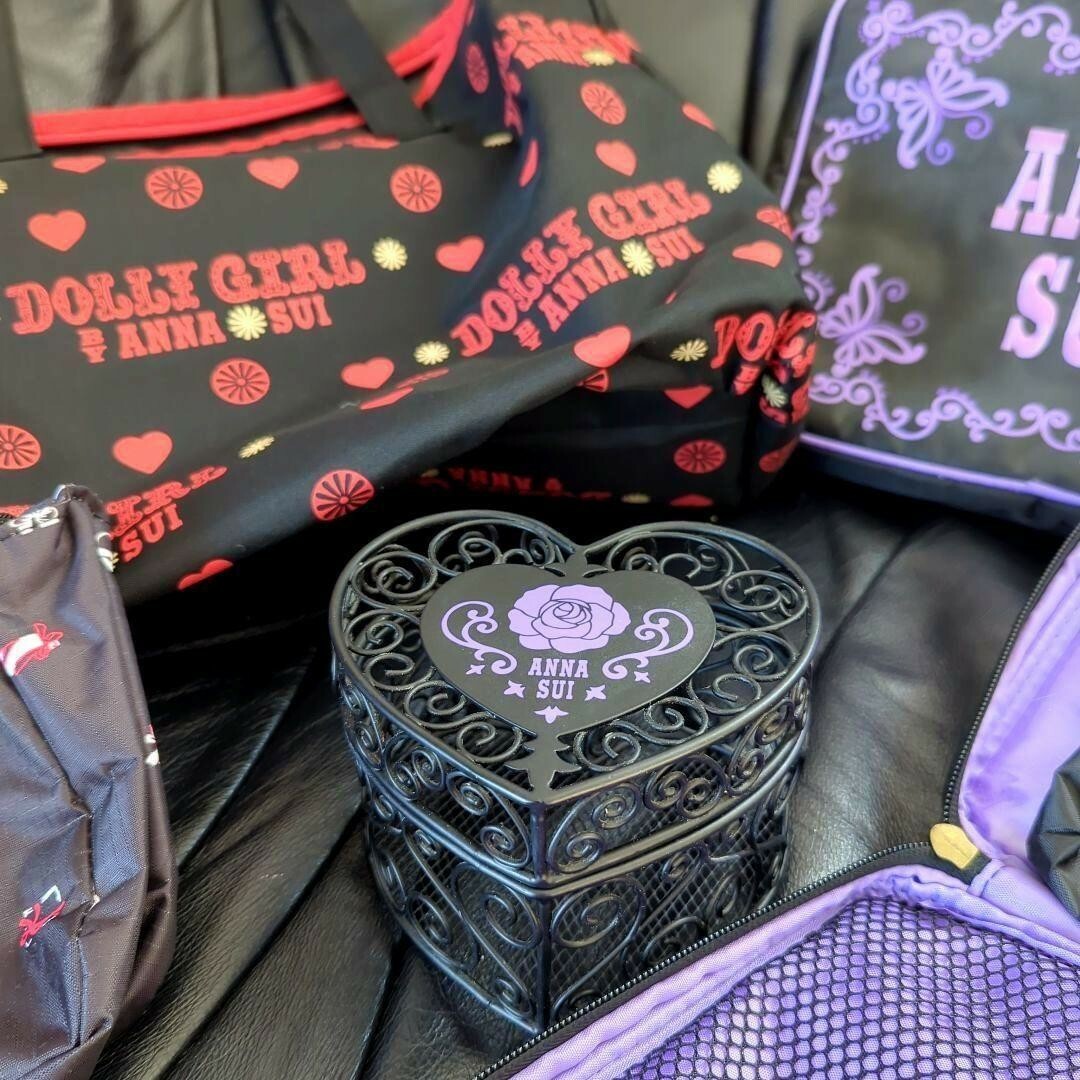 ANNA SUI(アナスイ)のANNA SUI アナスイ バッグインバッグ エコバッグ ワイヤー小物入 ポーチ レディースのバッグ(エコバッグ)の商品写真