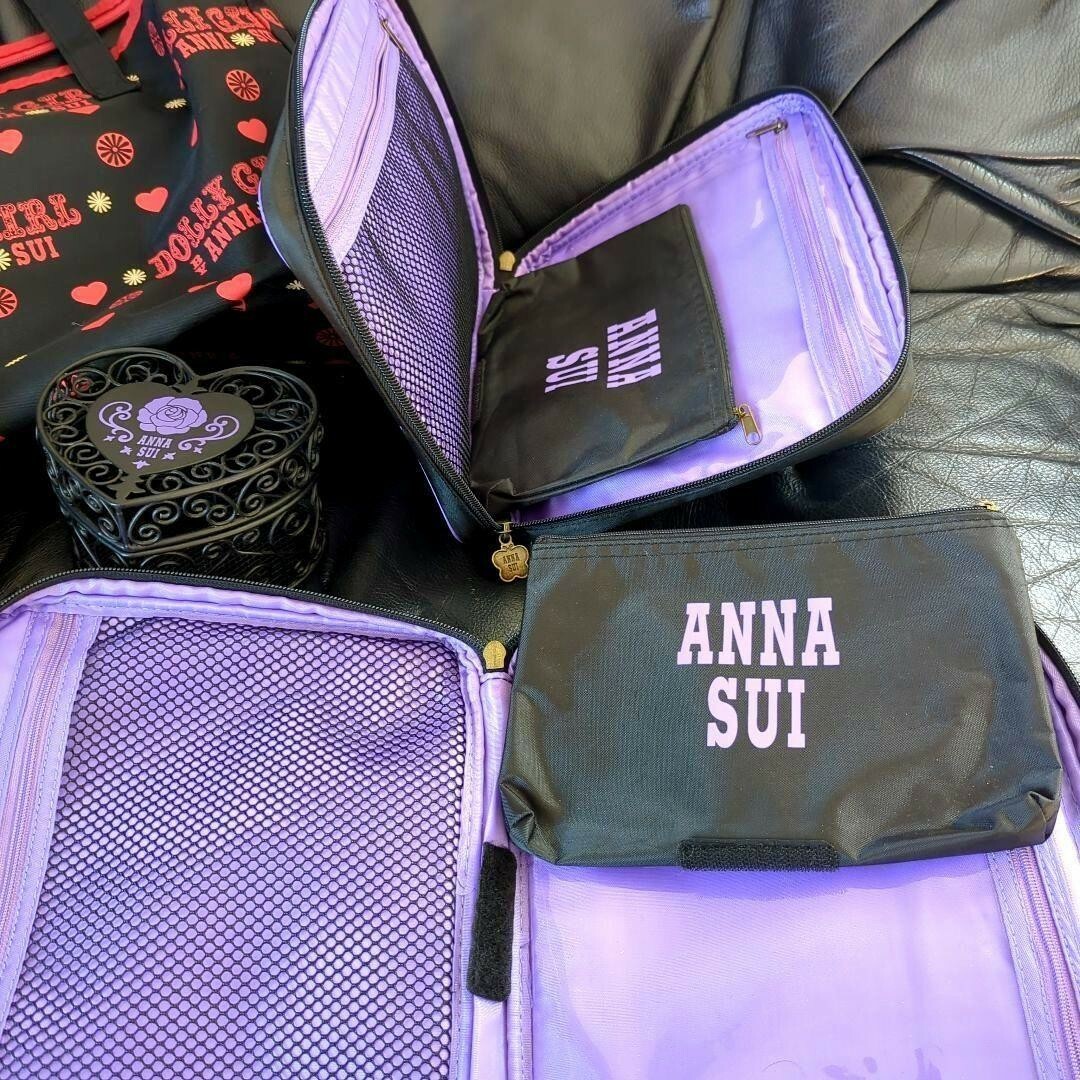 ANNA SUI(アナスイ)のANNA SUI アナスイ バッグインバッグ エコバッグ ワイヤー小物入 ポーチ レディースのバッグ(エコバッグ)の商品写真