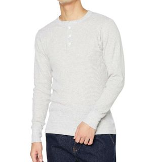 ヘインズ(Hanes)のヘインズ　長袖Tシャツ　ワッフル地　長袖　メンズ(Tシャツ/カットソー(七分/長袖))