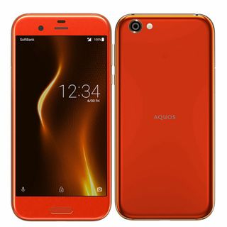 シャープ(SHARP)の【中古】 605SH AQUOS R ブレイズオレンジ SIMフリー 本体 ソフトバンク スマホ シャープ  【送料無料】 605shor7mtm(スマートフォン本体)