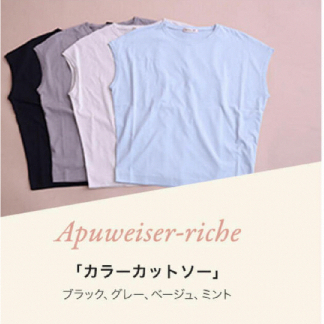 Apuweiser-riche(アプワイザーリッシェ)のApuweiser-riche カラーカットソー レディースのトップス(カットソー(半袖/袖なし))の商品写真