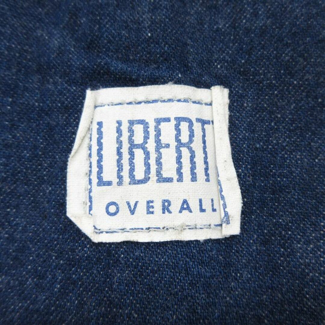 LIBERTY.(リバティ)のW38★古着 リバティ オーバーオール メンズ 90年代 90s コットン USA製 紺 ネイビー デニム 23aug04 中古 ボトムス メンズのパンツ(サロペット/オーバーオール)の商品写真