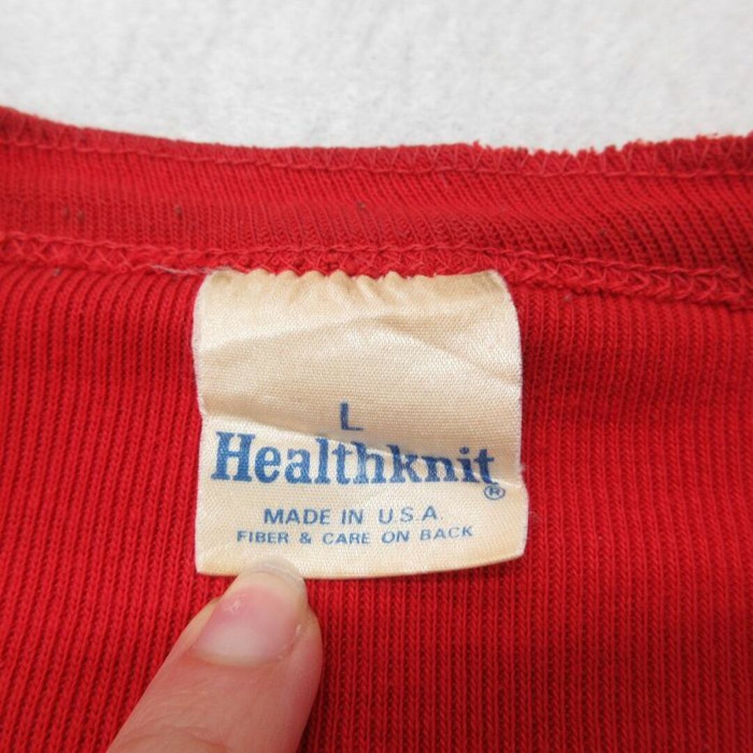 Healthknit - M☆古着 ヘルスニット 長袖 ビンテージ Tシャツ Healthknit - M☆古着 ヘルスニット 長袖 ビンテージ Tシャツ