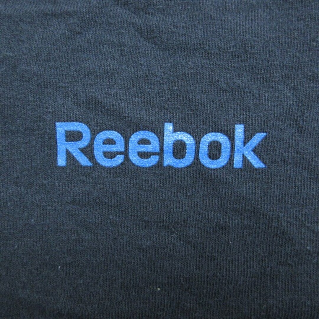 Reebok(リーボック)のL★古着 リーボック REEBOK 半袖 ブランド Tシャツ メンズ ピッツバーグ コットン クルーネック 黒 ブラック 23aug01 中古 メンズのトップス(Tシャツ/カットソー(半袖/袖なし))の商品写真