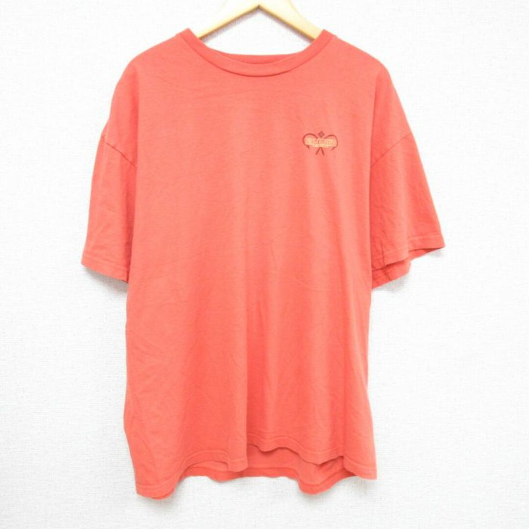 Columbia(コロンビア)のXL★古着 コロンビア COLUMBIA Columbia 半袖 ブランド Tシャツ メンズ 魚 大きいサイズ コットン クルーネック オレンジ 23aug03 中古 メンズのトップス(Tシャツ/カットソー(半袖/袖なし))の商品写真