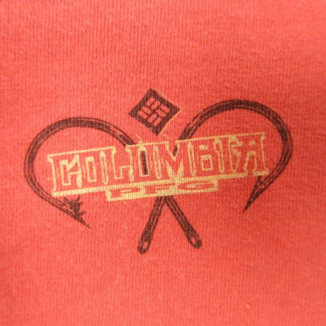 Columbia(コロンビア)のXL★古着 コロンビア COLUMBIA Columbia 半袖 ブランド Tシャツ メンズ 魚 大きいサイズ コットン クルーネック オレンジ 23aug03 中古 メンズのトップス(Tシャツ/カットソー(半袖/袖なし))の商品写真