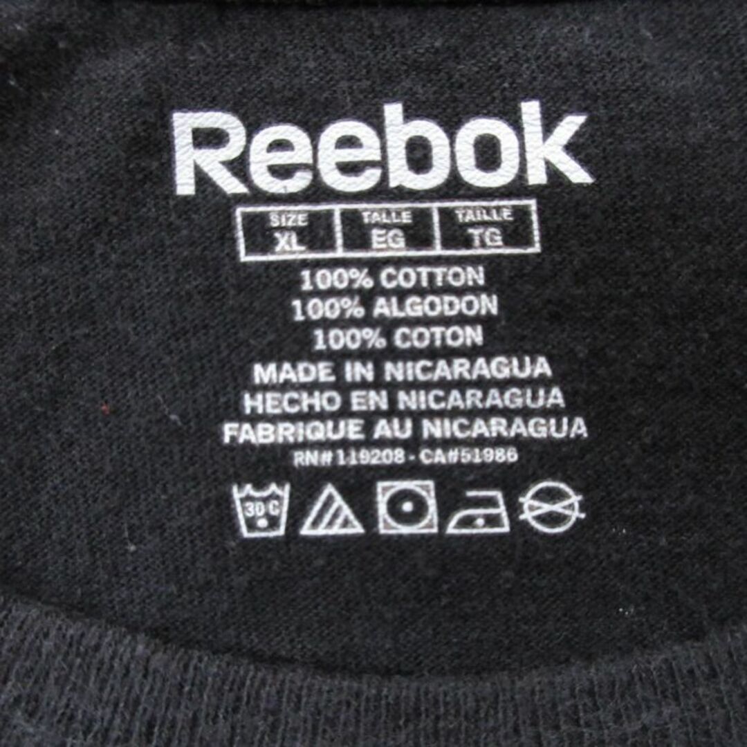 Reebok(リーボック)のL★古着 リーボック REEBOK 半袖 ブランド Tシャツ メンズ NHL ダラススターズ コットン クルーネック 黒 ブラック アイスホッケー 23aug03 中古 メンズのトップス(Tシャツ/カットソー(半袖/袖なし))の商品写真