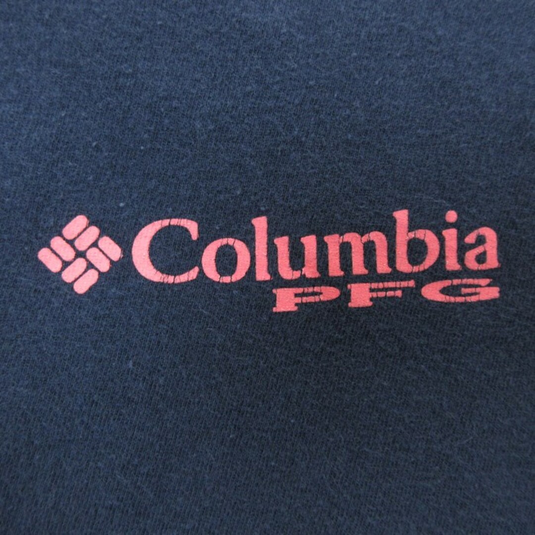 Columbia(コロンビア)のXL★古着 コロンビア COLUMBIA Columbia 半袖 ブランド Tシャツ メンズ PFG 魚 大きいサイズ コットン クルーネック 紺 ネイビー 23aug04 中古 メンズのトップス(Tシャツ/カットソー(半袖/袖なし))の商品写真