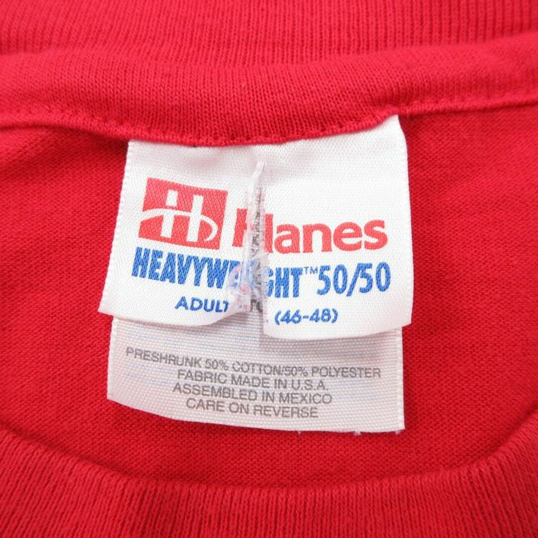 Hanes(ヘインズ)のXL★古着 ヘインズ Hanes 半袖 ビンテージ Tシャツ メンズ 00年代 00s セントルイス ミズーリ 大きいサイズ クルーネック 赤 レッド 23aug04 中古 メンズのトップス(Tシャツ/カットソー(半袖/袖なし))の商品写真