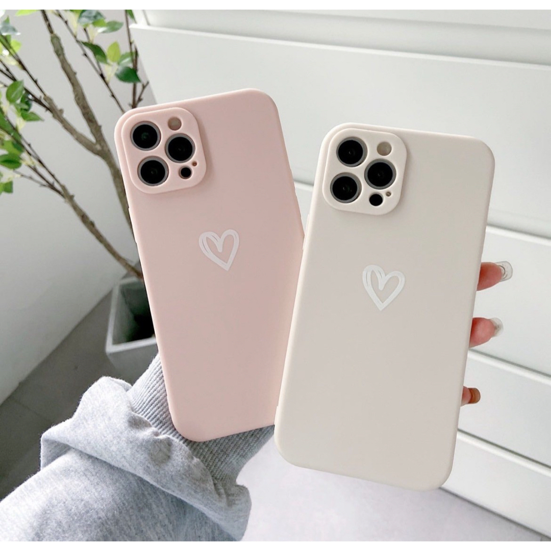 ♡iPhone7/8/SE♡ iPhoneケース グリーン ハート 緑 スマホ/家電/カメラのスマホアクセサリー(モバイルケース/カバー)の商品写真